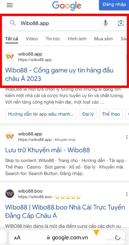 Luôn chọn tải Wibo88 từ website rõ ràng uy tín